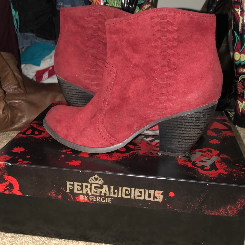 Red ankle boots!